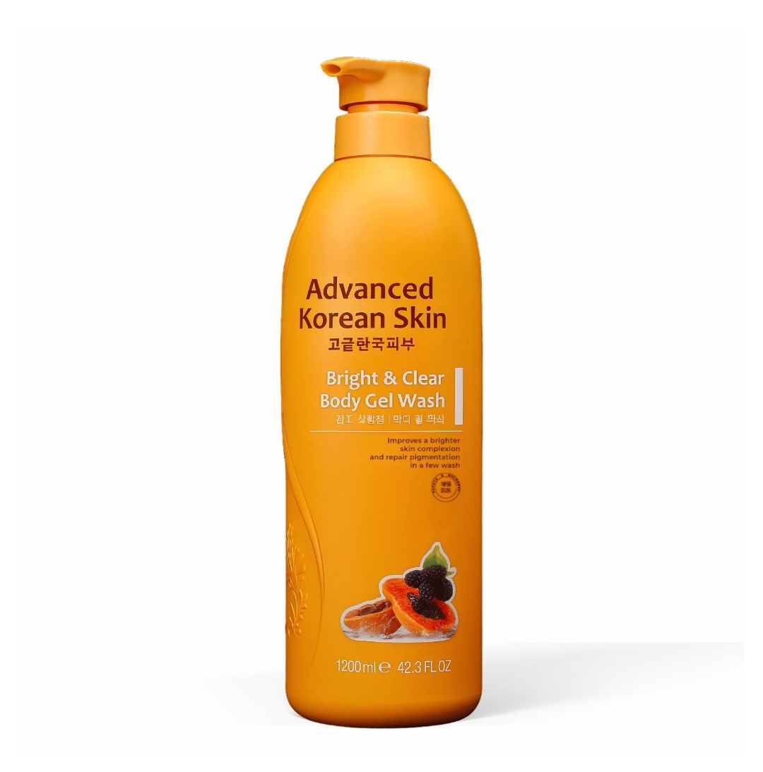 Advanced korean skin;  Bright & Clear Body Gel Wash 1200ml.